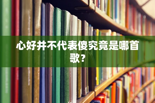 心好并不代表傻究竟是哪首歌？